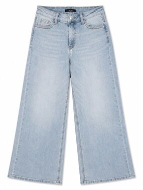 Oneso Light Wash Wide Leg High Rise Jeans Stretch Denim 26x38 NWOT